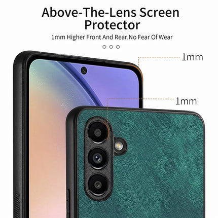 For Samsung Galaxy A35 5G Case Shockproof Slim Retro Leather Phone Back Cover