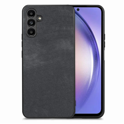 For Samsung Galaxy A35 5G Case Shockproof Slim Retro Leather Phone Back Cover - Black