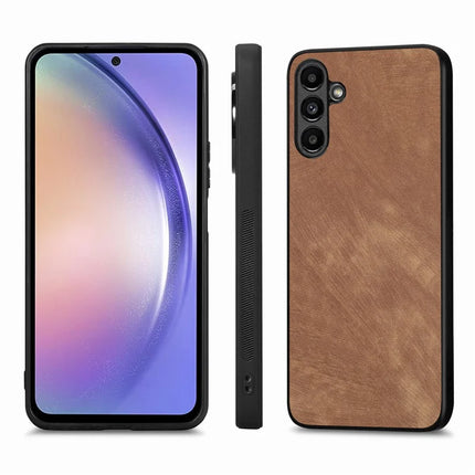 For Samsung Galaxy A55 5G Case Shockproof Slim Retro Leather Phone Back Cover
