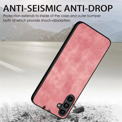 For Samsung Galaxy A55 5G Case Shockproof Slim Retro Leather Phone Back Cover