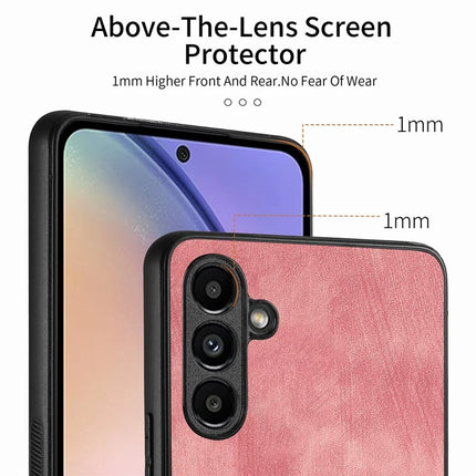 For Samsung Galaxy A55 5G Case Shockproof Slim Retro Leather Phone Back Cover