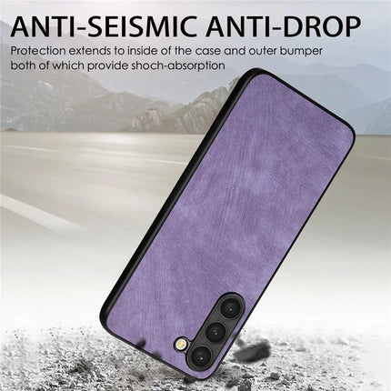 For Samsung Galaxy S22 5G Case Shockproof Slim Retro Leather Phone Back Cover