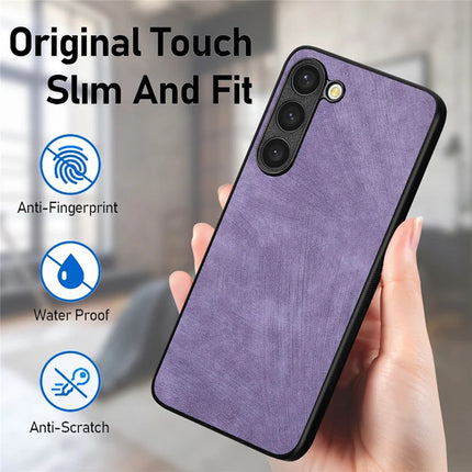 For Samsung Galaxy S22 5G Case Shockproof Slim Retro Leather Phone Back Cover