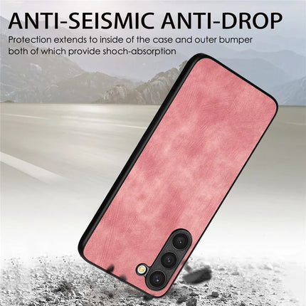 For Samsung Galaxy S22 5G Case Shockproof Slim Retro Leather Phone Back Cover