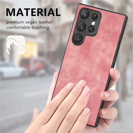 For Samsung Galaxy S22 Ultra 5G Case Shockproof Slim Retro Leather Phone Back Cover