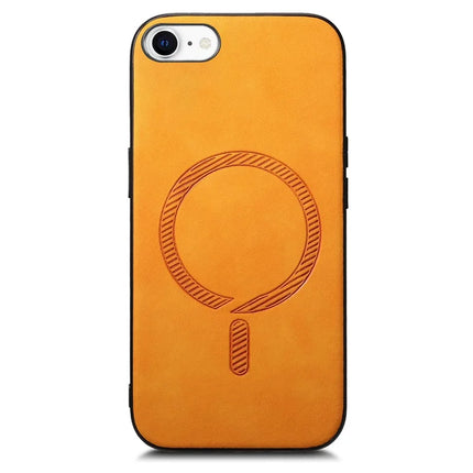 For iPhone 16e Leather Back Case Compatible with MagSafe Skin-Touch Phone Cover