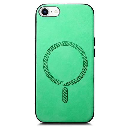 For iPhone 16e Leather Back Case Compatible with MagSafe Skin-Touch Phone Cover