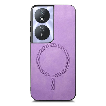 For Honor Play 50 Plus 5G Leather Back Case Compatible with MagSafe Skin-touch Phone Cover