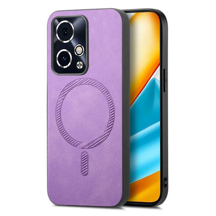 For Honor 90 GT 5G Leather Back Case Compatible with MagSafe Skin-touch Phone Cover - Purple