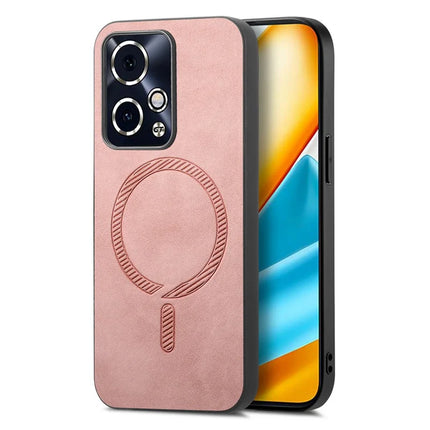 For Honor 90 GT 5G Leather Back Case Compatible with MagSafe Skin-touch Phone Cover - Pink