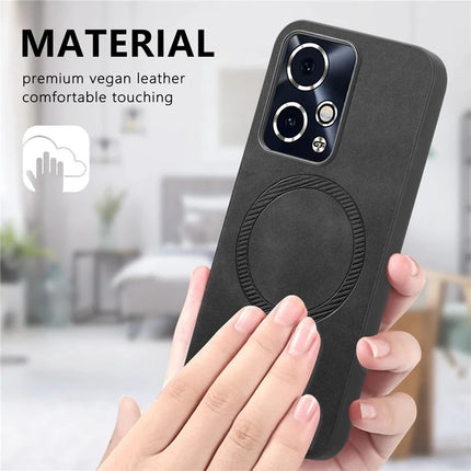 For Honor 90 GT 5G Leather Back Case Compatible with MagSafe Skin-touch Phone Cover