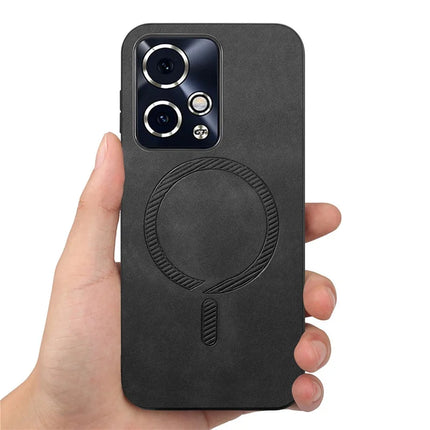 For Honor 90 GT 5G Leather Back Case Compatible with MagSafe Skin-touch Phone Cover