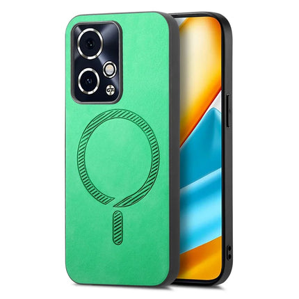 For Honor 90 GT 5G Leather Back Case Compatible with MagSafe Skin-touch Phone Cover - Green