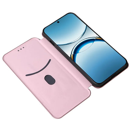 For Oppo Find X8 5G Case Carbon Fiber Texture Drop-Proof PU Leather Phone Cover