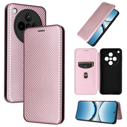 For Oppo Find X8 5G Case Carbon Fiber Texture Drop-Proof PU Leather Phone Cover