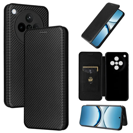 For Oppo Find X8 5G Case Carbon Fiber Texture Drop-Proof PU Leather Phone Cover