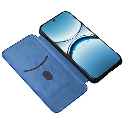 For Oppo Find X8 5G Case Carbon Fiber Texture Drop-Proof PU Leather Phone Cover