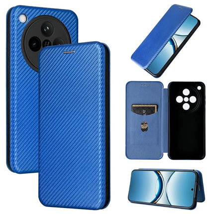 For Oppo Find X8 5G Case Carbon Fiber Texture Drop-Proof PU Leather Phone Cover