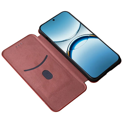 For Oppo Find X8 5G Case Carbon Fiber Texture Drop-Proof PU Leather Phone Cover