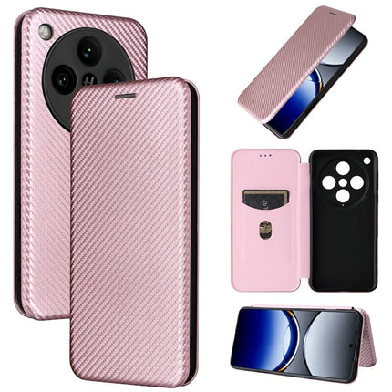 For Oppo Find X8 Pro 5G Case Carbon Fiber Texture Drop-Proof PU Leather Phone Cover