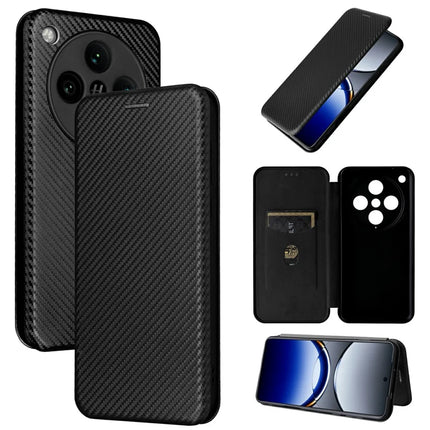 For Oppo Find X8 Pro 5G Case Carbon Fiber Texture Drop-Proof PU Leather Phone Cover