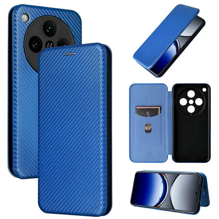 For Oppo Find X8 Pro 5G Case Carbon Fiber Texture Drop-Proof PU Leather Phone Cover