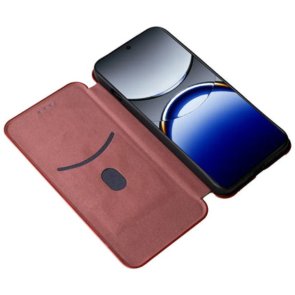 For Oppo Find X8 Pro 5G Case Carbon Fiber Texture Drop-Proof PU Leather Phone Cover