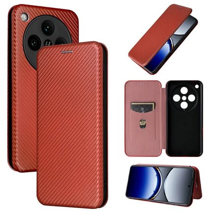 For Oppo Find X8 Pro 5G Case Carbon Fiber Texture Drop-Proof PU Leather Phone Cover