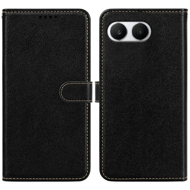 For OnePlus Nord 4 Leather Case Litchi Texture Wallet RFID Blocking Phone Cover - Black