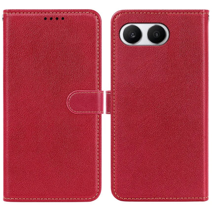 For OnePlus Nord 4 Leather Case Litchi Texture Wallet RFID Blocking Phone Cover - Red