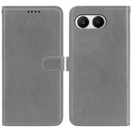 For OnePlus Nord 4 Leather Case Litchi Texture Wallet RFID Blocking Phone Cover - Grey