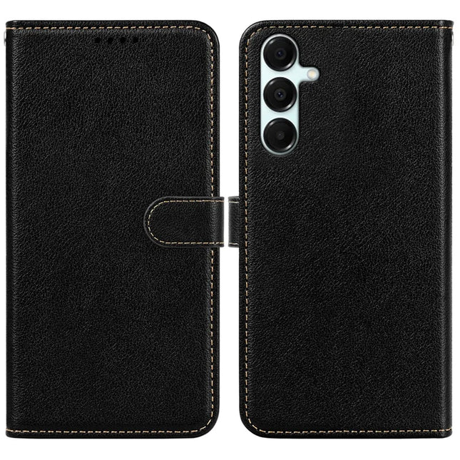 For Samsung Galaxy A16 5G  /  4G Leather Case Litchi Texture Wallet RFID Blocking Phone Cover - Black