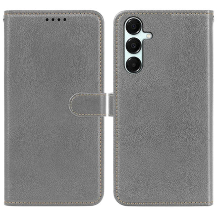 For Samsung Galaxy A16 5G  /  4G Leather Case Litchi Texture Wallet RFID Blocking Phone Cover - Grey
