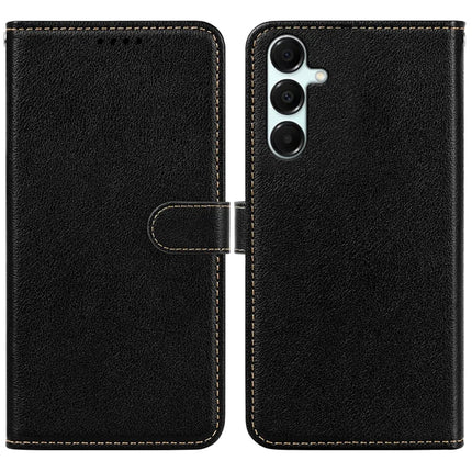 For Samsung Galaxy A56 5G  /  A36 5G Leather Case Litchi Texture Wallet RFID Blocking Phone Cover - Black