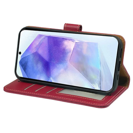 For Samsung Galaxy A06s Leather Case Litchi Texture Wallet RFID Blocking Phone Cover