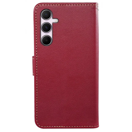For Samsung Galaxy A06s Leather Case Litchi Texture Wallet RFID Blocking Phone Cover