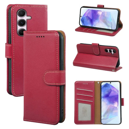 For Samsung Galaxy A06s Leather Case Litchi Texture Wallet RFID Blocking Phone Cover