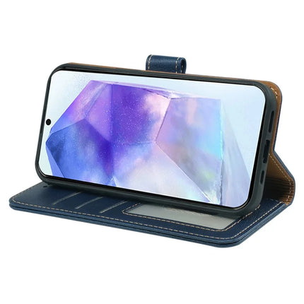 For Samsung Galaxy A06s Leather Case Litchi Texture Wallet RFID Blocking Phone Cover
