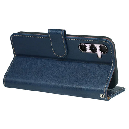For Samsung Galaxy A06s Leather Case Litchi Texture Wallet RFID Blocking Phone Cover