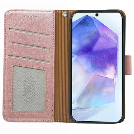 For Samsung Galaxy A06s Leather Case Litchi Texture Wallet RFID Blocking Phone Cover