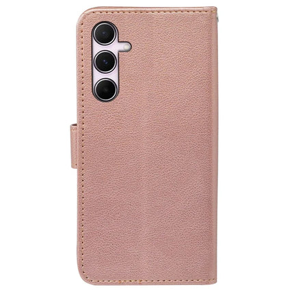 For Samsung Galaxy A06s Leather Case Litchi Texture Wallet RFID Blocking Phone Cover