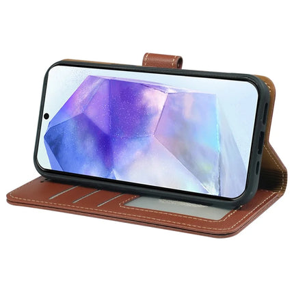 For Samsung Galaxy A06s Leather Case Litchi Texture Wallet RFID Blocking Phone Cover