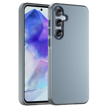 For Samsung Galaxy A55 5G Case TPU + PC Phone Back Cover Matte Translucent Design - Dark Blue