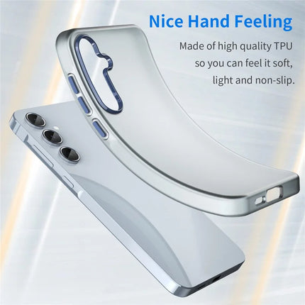 For Samsung Galaxy A55 5G Case TPU + PC Phone Back Cover Matte Translucent Design