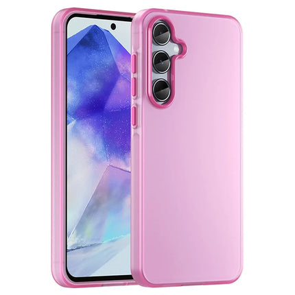 For Samsung Galaxy A55 5G Case TPU + PC Phone Back Cover Matte Translucent Design - Rose