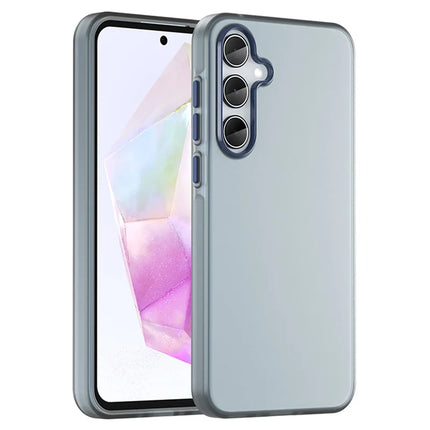 For Samsung Galaxy A35 5G Case TPU + PC Phone Back Cover Matte Translucent Design - Dark Blue