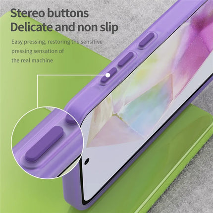 For Samsung Galaxy A35 5G Case TPU + PC Phone Back Cover Matte Translucent Design
