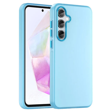For Samsung Galaxy A35 5G Case TPU + PC Phone Back Cover Matte Translucent Design - Blue