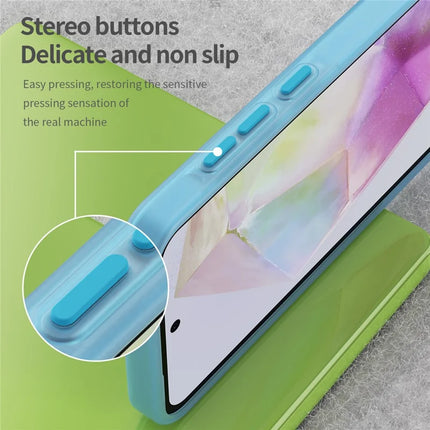 For Samsung Galaxy A35 5G Case TPU + PC Phone Back Cover Matte Translucent Design