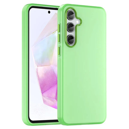 For Samsung Galaxy A35 5G Case TPU + PC Phone Back Cover Matte Translucent Design - Green